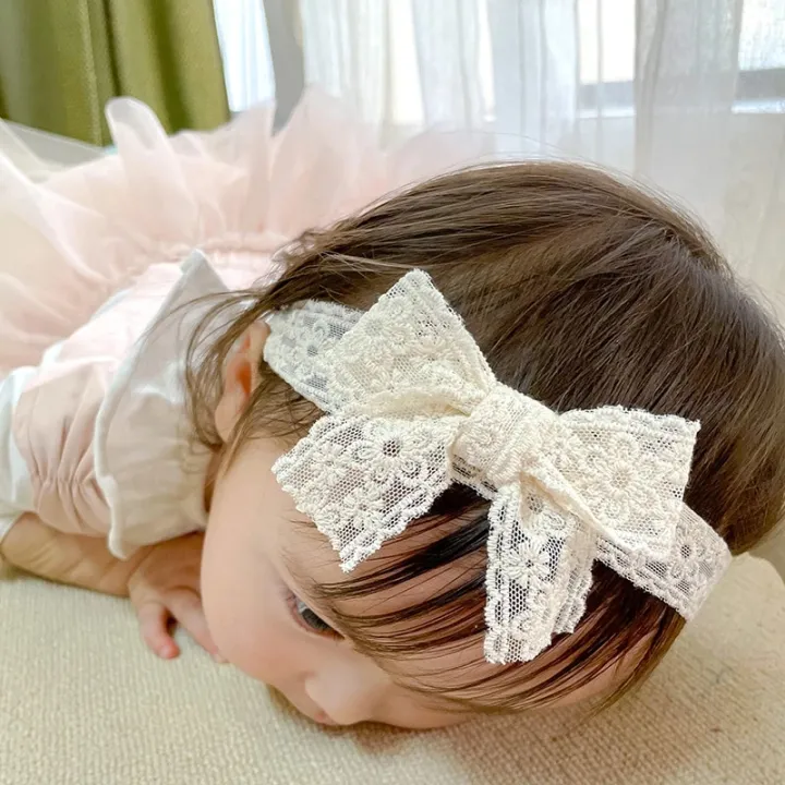 White%20Lace%20Bow%20Baby%20Headbands%20for%20Girl%20Cute%20Bowknot%20Hair%20Band%20Elastic%20Infant%20Turban%20Newborn%20Headwear%20Baby%20Hair%20Accessories%20%EB%A8%B8%EB%A6%AC%EB%9D%A0%20-%20Image%204
