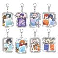 Anime Keychain Genshin Impact Diluc Zhongli Hutao Raiden Shogun Key Chain Accessories Cute Bag Pendant for Fans Gifts. 