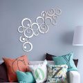 24Pcs DIY 3D Circle Mirror Wall Sticker Crystal Mural Decal Home Decor. 