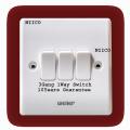 Wener Switch 3Gang 1Way Switch-10 Years Warranty. 