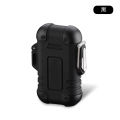 Outdoor waterproof survival whistle pulse double arc charging lighter USB igniter.