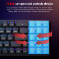 Top Pro K626P-KBS RGB Super slim Mechanical Gaming Keyboard USB Support Bluetooth wireless 2.4G 78 Keys for Compute. 