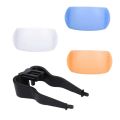 1Set New Pop-Up Flash Diffuser Cover for DSLR SLR Camera Canon Nikon 3 Colors. 