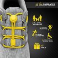 Elastic No Tie Shoelaces Safety Reflctive Threads Adjustable Lock Tieless Shoe Laces Night Walk Running Shoelaces. 