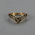 New Stainless Steel Triangle Crown Ring with Irregular Pattern Hollow Layered Ring for Men's Single Ring.