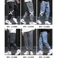 Oversized Jeans Men's Ankle-Tied Fashion Workwear Loose Fashion plus-Sized plus-Sized Fat Man Casual Long Pants Men's.
