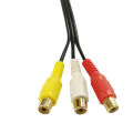 Car Female Audio Video AV-In Cable Wire for Headunit 6Pin.