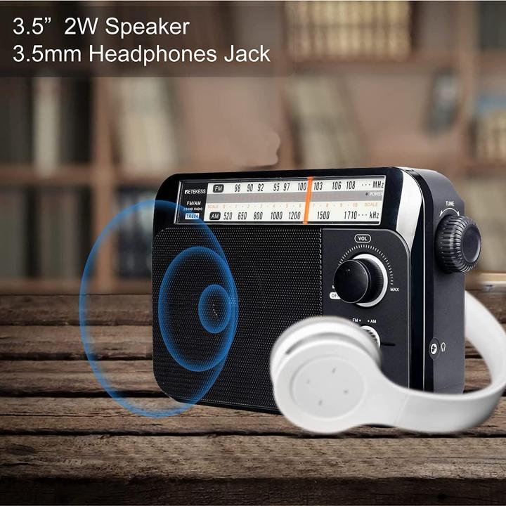 Retekess%20TR604%20AM%20FM%20Portable%20Radio%20with%20Best%20Reception%20AC%20220V%20Powered%20with%20Clear%20Dial%20and%20Large%20Knob%20for%20Home(Black)%20-%20Image%208