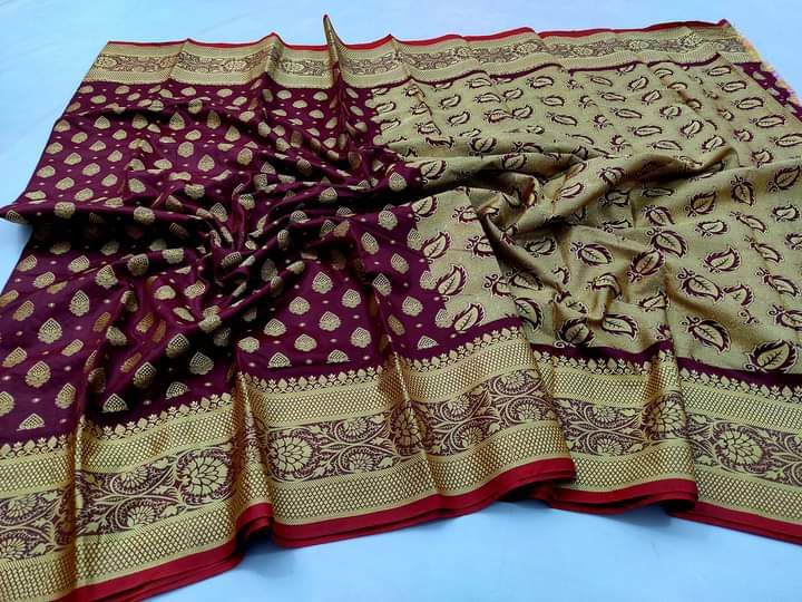 Soft silk katan  Saree For Women Without Blouse Pieces