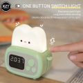 Cute Bread Maker Alarm Clock Sleeping Timing USB Rechargeable Lamp Bedside Table Desk Alarm Clock Birthday Holiday Children Gift. 