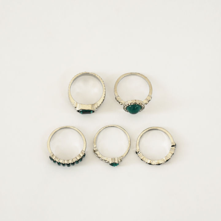 5pcs%20Green%20Crystal%20Rings%20Set%20for%20Women%20-%20Image%203