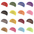 Womens Mesh Hair Net Crochet Cap Solid Color Snood Sleeping Night Cover Turban.