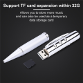Pen MP3 Player USB Portable Music Player Multifunctional Student Walkman Writable Pen Player Silver. 