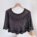 New Knitted Shawl Lazy Pullover Lightweight Western Style Multi-Functional Cardigan with Suspenders for Outerwear Slimming All-Matching.