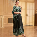 Bat Sleeve Long Robe Printed Bohemian Women Maxi Dress Muslim Abaya Dubai Moroccan Kaftan Beach Wear Fashion Dresses Summer 2024. 