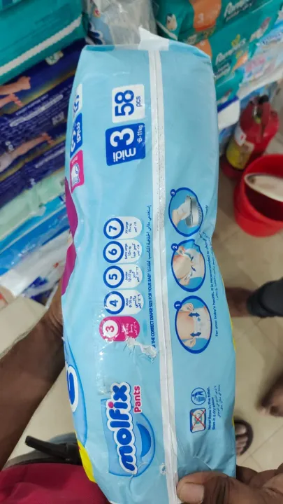 Molfix%20Pants%20Baby%20Diaper%20Size%203%20(6-11)kg%20-58pcs%20-%20Image%203