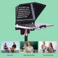 Teleprompter Phone and DSLR Recording Mini Teleprompter - black. 