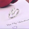 925 Sterling Silver Hug Ring Open Adjustable Hugging Rings For Valentine's Day Birthday Gifts for Women Teen Girls. 