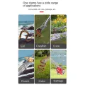 MeterMall 1.2M/1.5M Foldable Snake Catcher Tongs Multipurpose Stainless Steel Wide Jaw Reptile Grabber Stick Tools. 