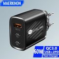 60W PD Fast Charge Charger Usb C Charger For Xiaomi 13 Charger Cell Phone For Iphone 13 14 15 Pro QC 3.0 Mobile Phones Adapter. 