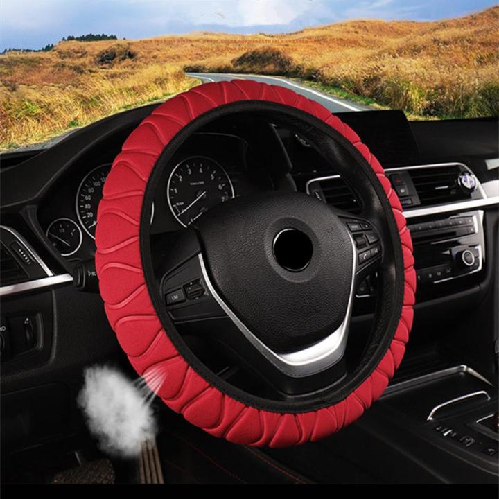 【Alizeker Mall】Car Steering Wheel Cover Braid On The Wheel Handle Plush Set Sponge Protector Auto In Accessories