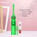 Supecare Sonic Electric Toothbrush for Kids With 1 Replacement Head Child Travel Soft Tooth Brush for 3-12 Years Old Children. 