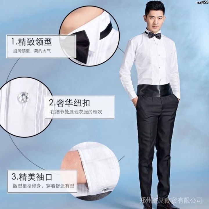 Dress%20Men's%20Long%20Men's%20Shirt%20Men's%20Bow%20Tie%20Wedding%20Shirt%20Dance%20Chorus%20Shirt%20Best%20Man%20White%20Performance%20Sleeve%20Table%20-%EF%B8%B0%20-%20Image%203