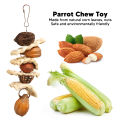 Parrot Chew Toy, Bird Gnawing Toy Natural Corn Leaf and Nut for Home Use. 