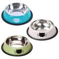 Cat Bowl Pet Bowl Stainless Steel Cat Food Water Bowl with Non-Slip Rubber Base. 