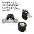 4Pcs 0.5inch Furniture Straight Wheel Directional Casters Drawer Tray Accessories Trash Can Storage Box Laundry Basket Caster.