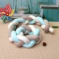 New Sweet Baby Soft Knot Pillow Braided Crib Bumper Decorative Baby Bedding Sheets Cushion multicolor.