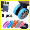 8Pcs Luggage Wheel Protector Cover Silicone For Most Luggage Reduce Noise Travel Suitcase Accessories Luggage Accessories Portable Universal.