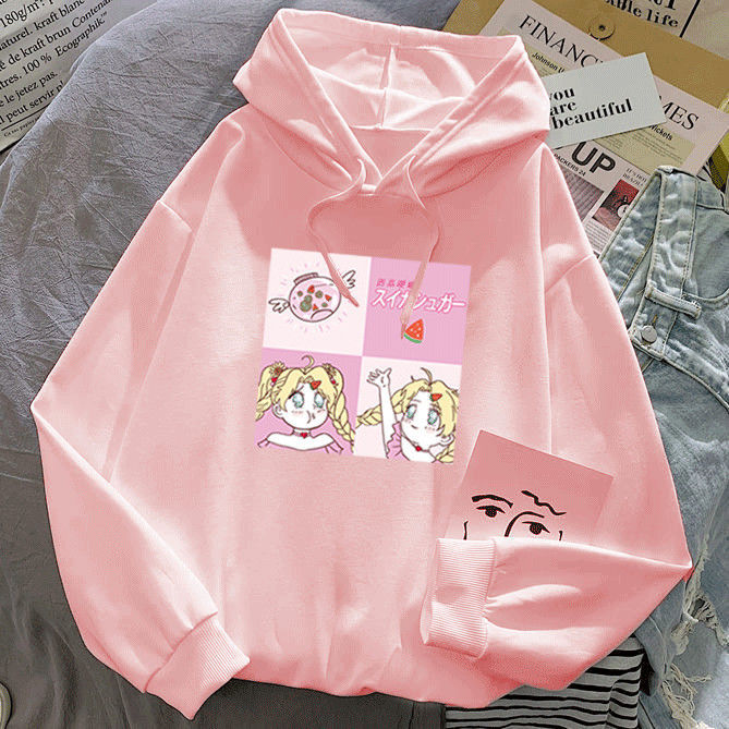 Sweater%20Hooded%20Girls'%20Spring%20and%20Autumn%20New%20Korean%20Style%20Cartoon%20Printed%20Student%20Pullover%20Top%20Middle%20and%20Big%20Children's%20Coat%20Fashion%20-%20Image%205