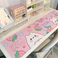 1pc Kawaii Mouse Pad Large Cherry Bunny Non-slip Desktop Table Mat Student Desk Mat Cute Bear Bunny Mouse Pad Large Game Mat.