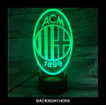 AC Milan Football 3D Club lamps 7 Color Automatically color changing mode With touch button switch.