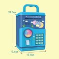 Piggy bank Light music fingerprint unlock automatic roll money, Kids Money Bank Password Code Lock Fingerprint Birthday Auto Scroll Money Electronic ATM Toy for Kids. 