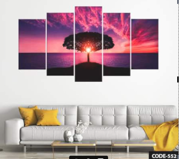 5Pcs In 1 Set Wall Canvas printing | Daraz.com.bd