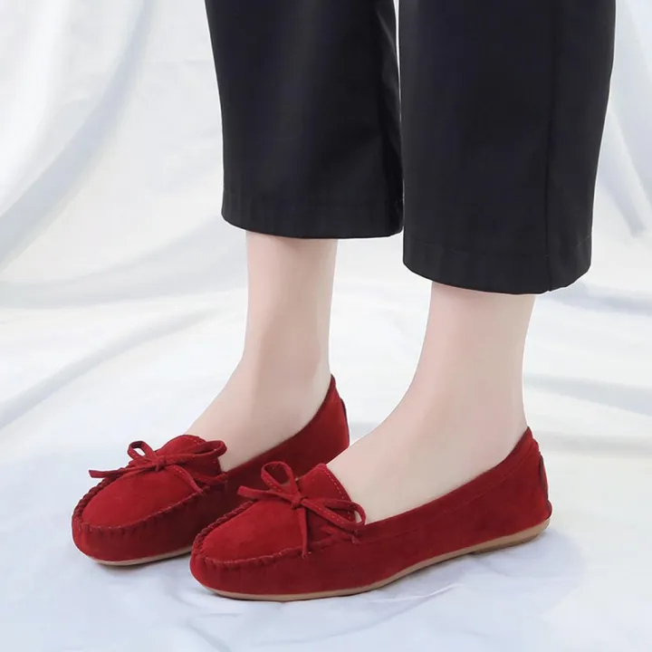 Leisure%20Women%20Round%20Toe%20Suede%20Slip-On%20Shoes%20Flat%20Single%20Shoes%20Peas%20Boat%20Shoes%20-%20Image%203