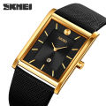 Skmei Luxury Business Affairs Men Quartz Wristwatches Comfortable Leather Watchbands Watch For Men Fashion Waterproof 9256. 