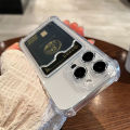 Alien Transparent Wallet Card Holder Case For iPhone 14 Pro Max 15 13 12 11 X XS XR 7 8 Plus Slot Bag Clear Shockproof Soft TPU Cover. 