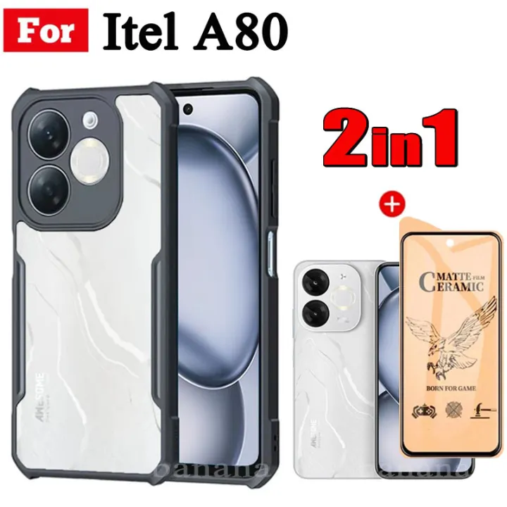 Itel%20A80%20Shockproof%20Phone%20Case%20Full%20Cover%20Film%20For%20Tecno%20Itel%20A70%20A60%202%20in%201%20Full%20Cover%20Screen%20Protector%20-%20Image%202