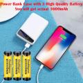 18650 Battery Charger Cover Power Bank Case DIY Box 3 USB Ports with 3 Doublepow Battery. 