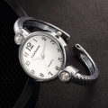 Fashion Women Bangle Watch Simple Rhinestone Ladies Watches Elegant Silver Steel Wristwatch for Female Dropping Clock. 