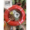 1.5 RM Cables House Wiring Copper Cable BDS Cable Fire Proof BYA-FR (1.5 rm) Red and Black. 