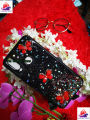Ladies Cover For Vivo Y11 / Vivo Y12 / Vivo Y15 / Vivo Y17 With 3D Stone Butterfly & Glitter Case For Vivo Y15 Back Cover. 