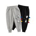 Boys Sports Casual Pants Baby Drawstring Cartoon Dinosaur Pants.