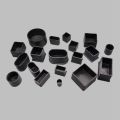 Black Square PVC Rubber Chair Leg Cap Chair Table Leg Furniture Pipe End Cap Table Leg Cap Anti-slip Floor Protection Pipe Plug.