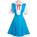 Rei Ayanami Cosplay Costume Asuka Langley Soryu Cosplay Girl Women School Uniform Dresses Wig Hair Clips Halloween Loli Clothing. 