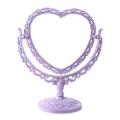 Desktop Makeup Mirror Heart Shape Makeup Vanity Portable Double-side Vanity Mirror Hand Mirror Cosmetic Compact Mirror for Women.