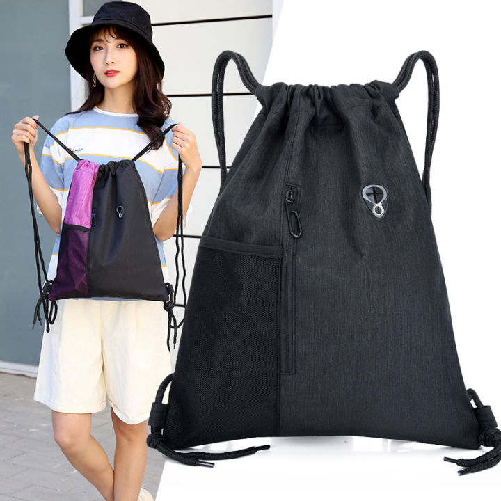 Drawstring Backpack 2023 Spring Casual Backpack for Men and Women Gymnastic Valise Drawstring Bag Nylon Drawstring Bag